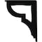 Ekena Millwork Bradford Wrought Iron Bracket, (Triple center brace), Powder Coated Black 2"W x 7 1/2"D x 10"H BKTM02X07X10TBR - alternate 7